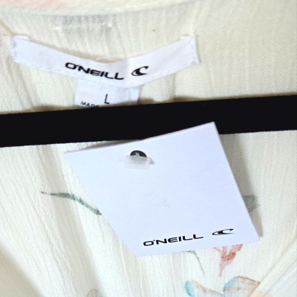 O'NEILL Jory Floral Romper Winter White Size Large Boho Cottagecore - Picture 10 of 11